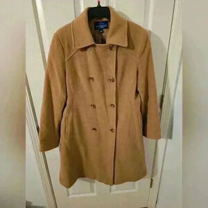 Mackintosh Vintage 80% Wool Tan Winter Jacket Coat Size 14